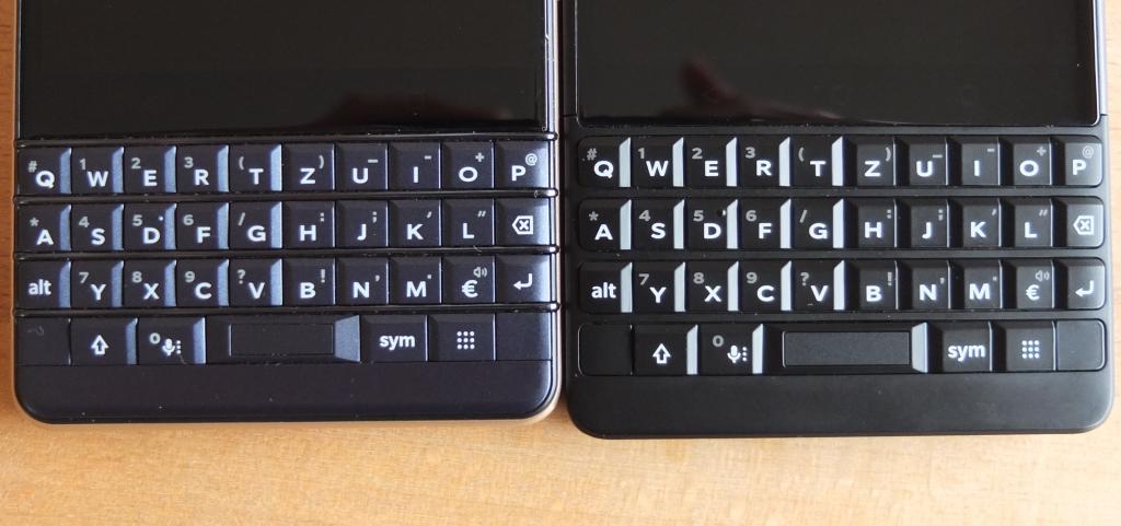 Tastaturvergleich Key2 und Key2 LE